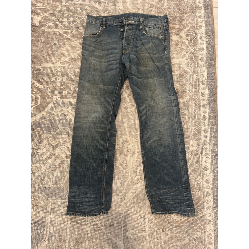 Vintage The Hundreds Jeans Men 36 Blue Embroidered Pocket Public Label